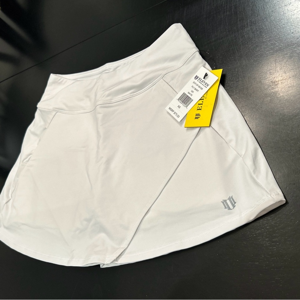 Eleven By Venus Williams Fly Skort Skirt XS White Tennis Pickleball Pock…